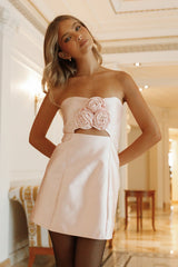 Te Amo Strapless Mini Dress - Baby PInk